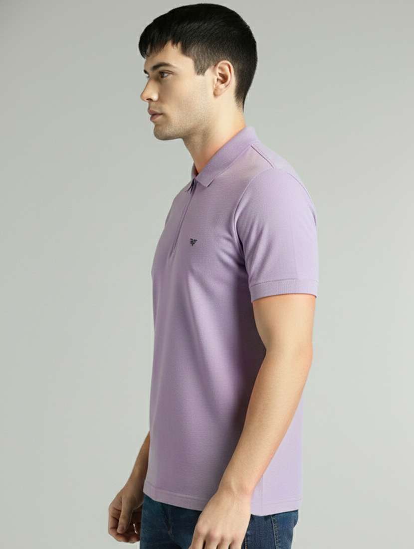 men solid short sleeve regular fit polo t-shirt - 22305648 -  Standard Image - 1