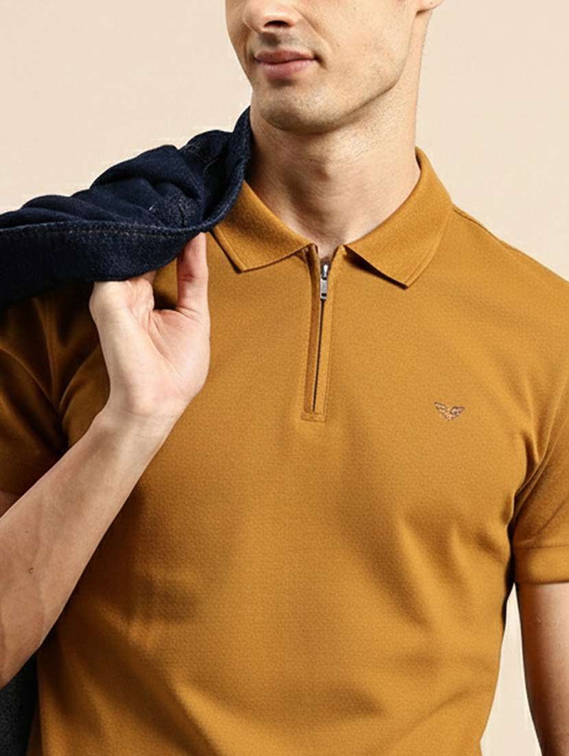 men solid short sleeve regular fit polo t-shirt - 22305650 -  Standard Image - 4