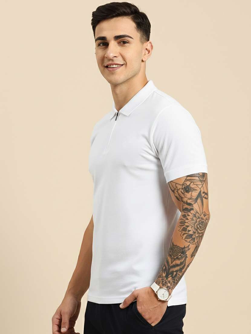 men solid short sleeve regular fit polo t-shirt - 22305657 -  Standard Image - 1
