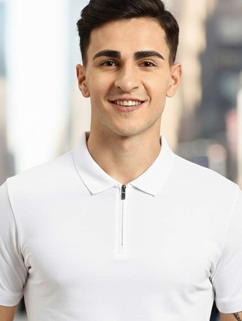 men solid short sleeve regular fit polo t-shirt - 22305657 -  Standard Image - 4