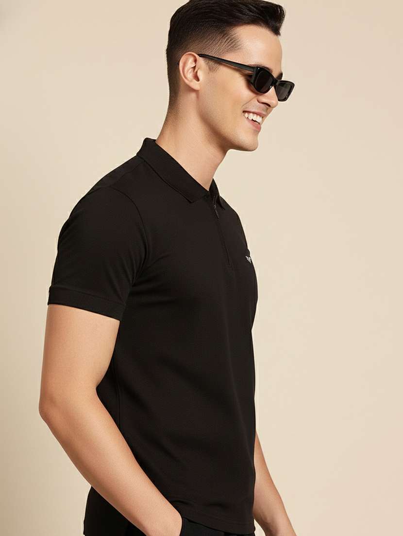 men solid short sleeve regular fit polo t-shirt - 22305685 -  Standard Image - 1