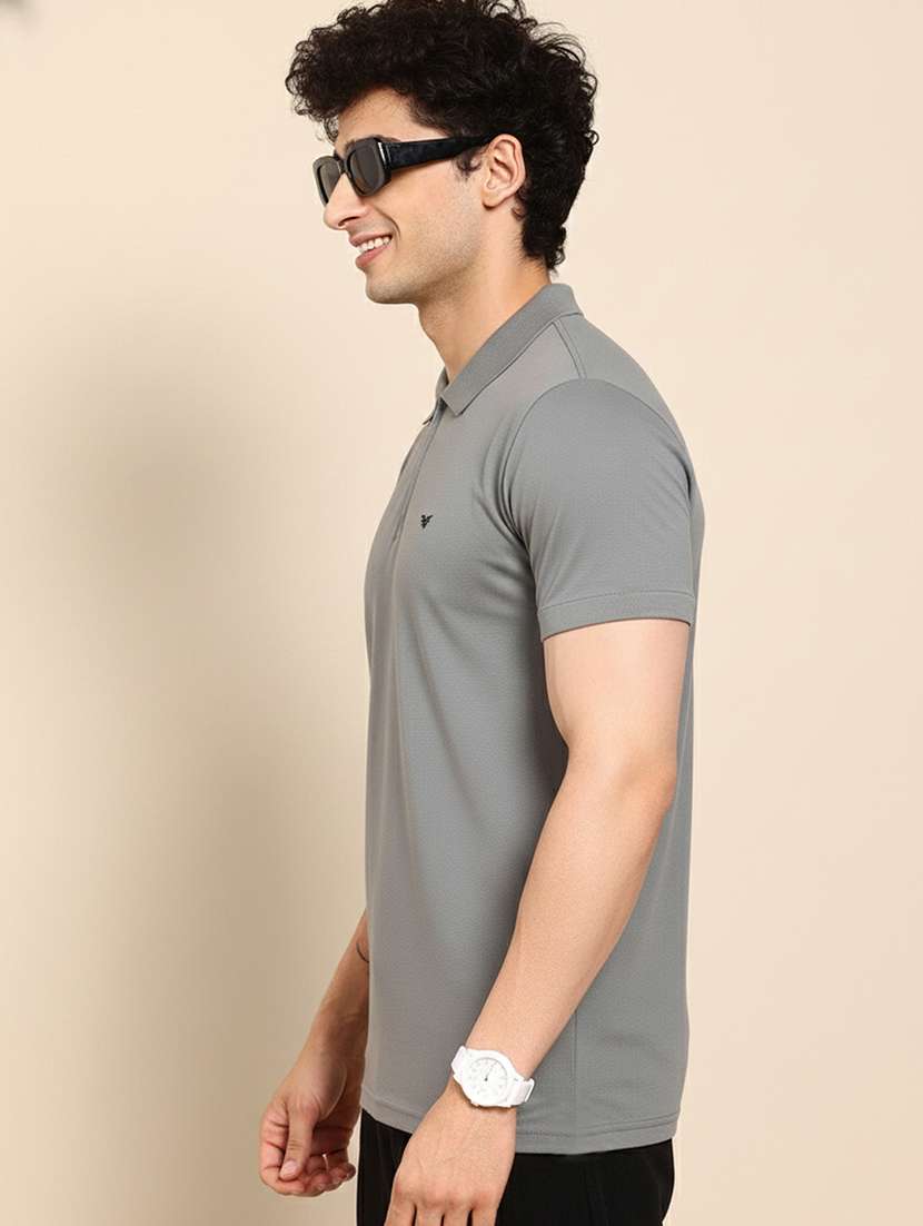 men solid short sleeve regular fit polo t-shirt - 22305712 -  Standard Image - 1
