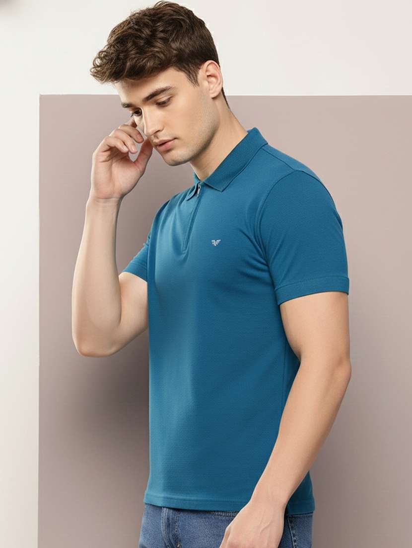 men solid short sleeve regular fit polo t-shirt - 22305721 -  Standard Image - 1