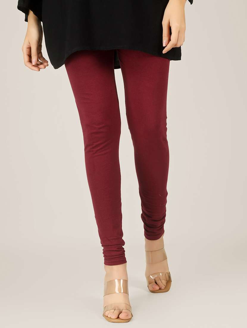 women solid mid rise legging - 22305738 -  Standard Image - 1