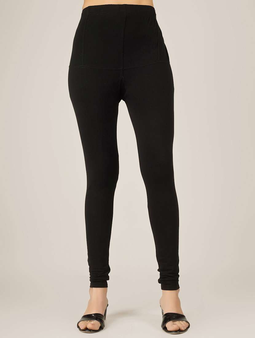 women solid mid rise legging - 22305740 -  Standard Image - 4