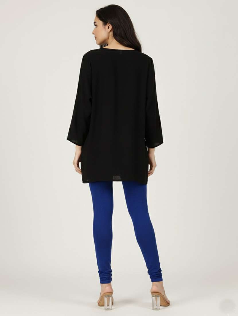 women solid mid rise legging - 22305745 -  Standard Image - 4