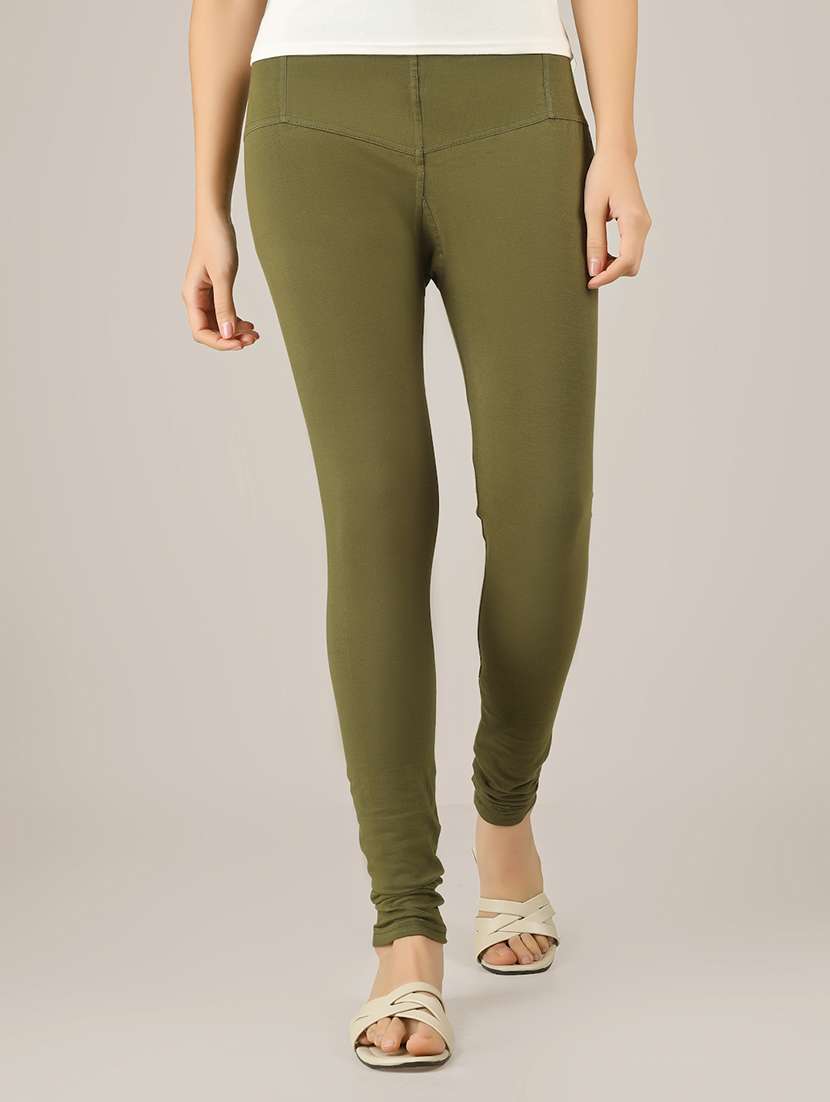 women solid mid rise legging - 22305747 -  Standard Image - 1