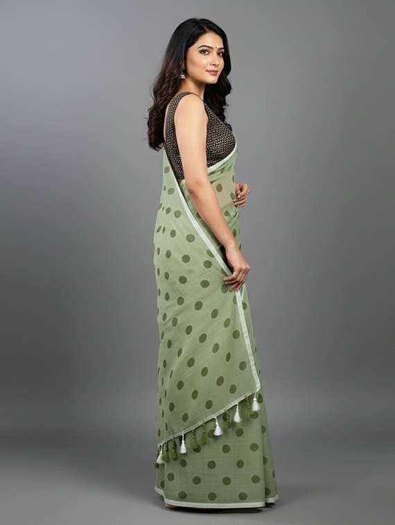 women printed casual wear saree with blouse - 22305965 -  Standard Image - 1