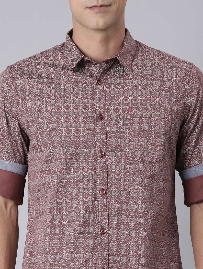 men printed long sleeve regular fit casual shirt - 22306013 -  Standard Image - 4