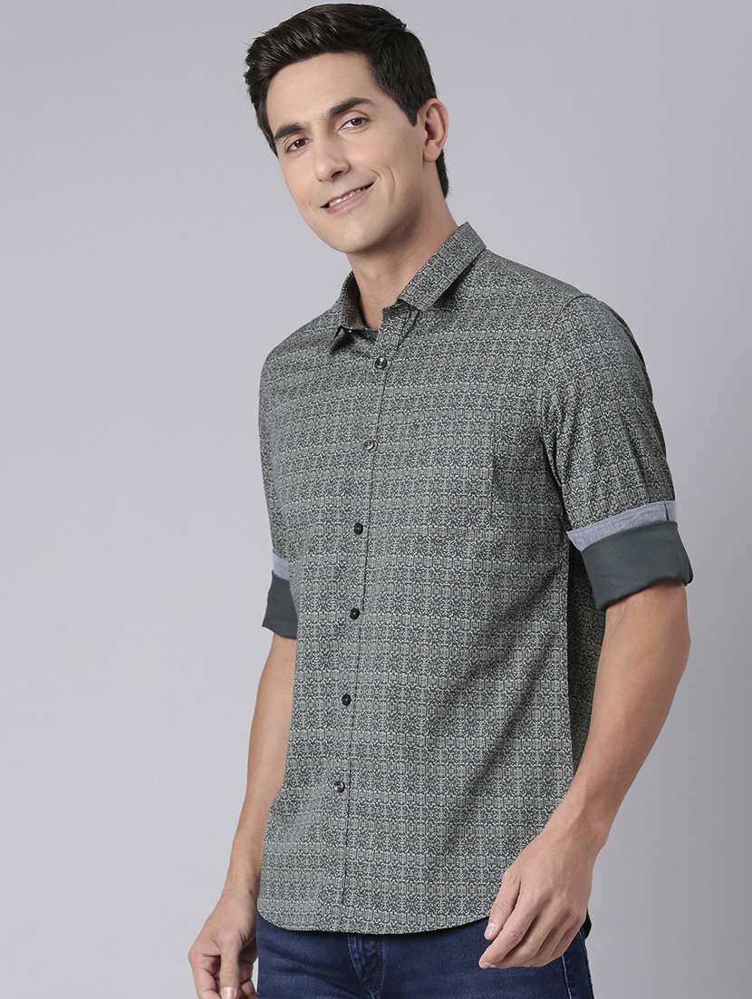 Men Printed Long Sleeve Regular Fit Casual Shirt - 22306014 -  Standard Image - 1