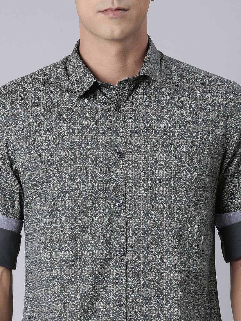 Men Printed Long Sleeve Regular Fit Casual Shirt - 22306014 -  Standard Image - 4