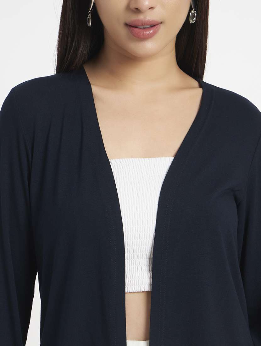 women solid long sleeve regular shrug - 22306508 -  Standard Image - 4