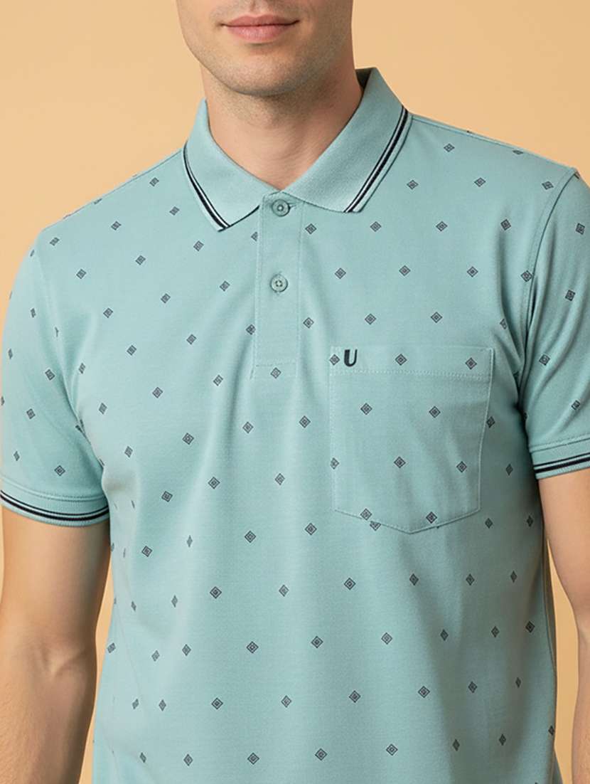 men printed short sleeve regular fit polo t-shirt - 22306526 -  Standard Image - 4