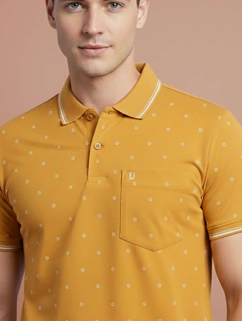 men printed short sleeve regular fit polo t-shirt - 22306533 -  Standard Image - 4