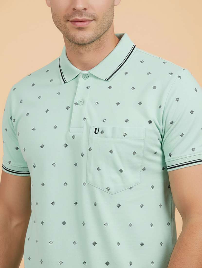 men printed short sleeve regular fit polo t-shirt - 22306540 -  Standard Image - 4