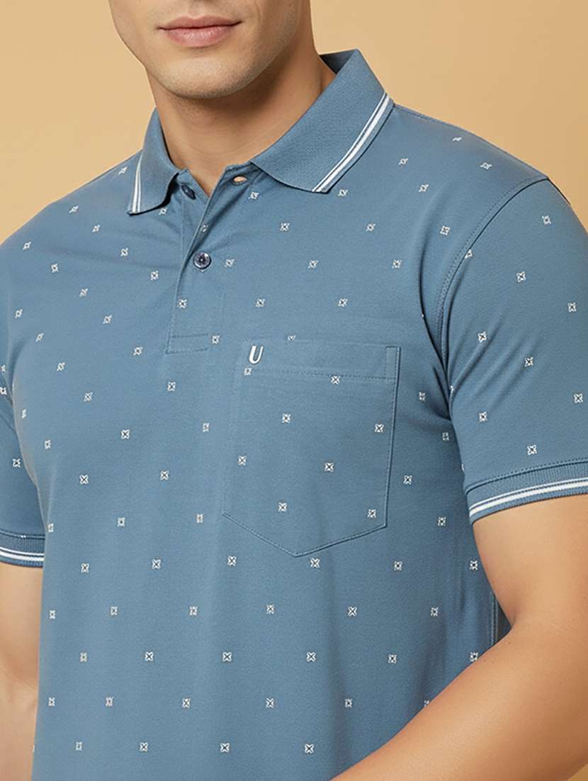 men printed short sleeve regular fit polo t-shirt - 22306541 -  Standard Image - 4