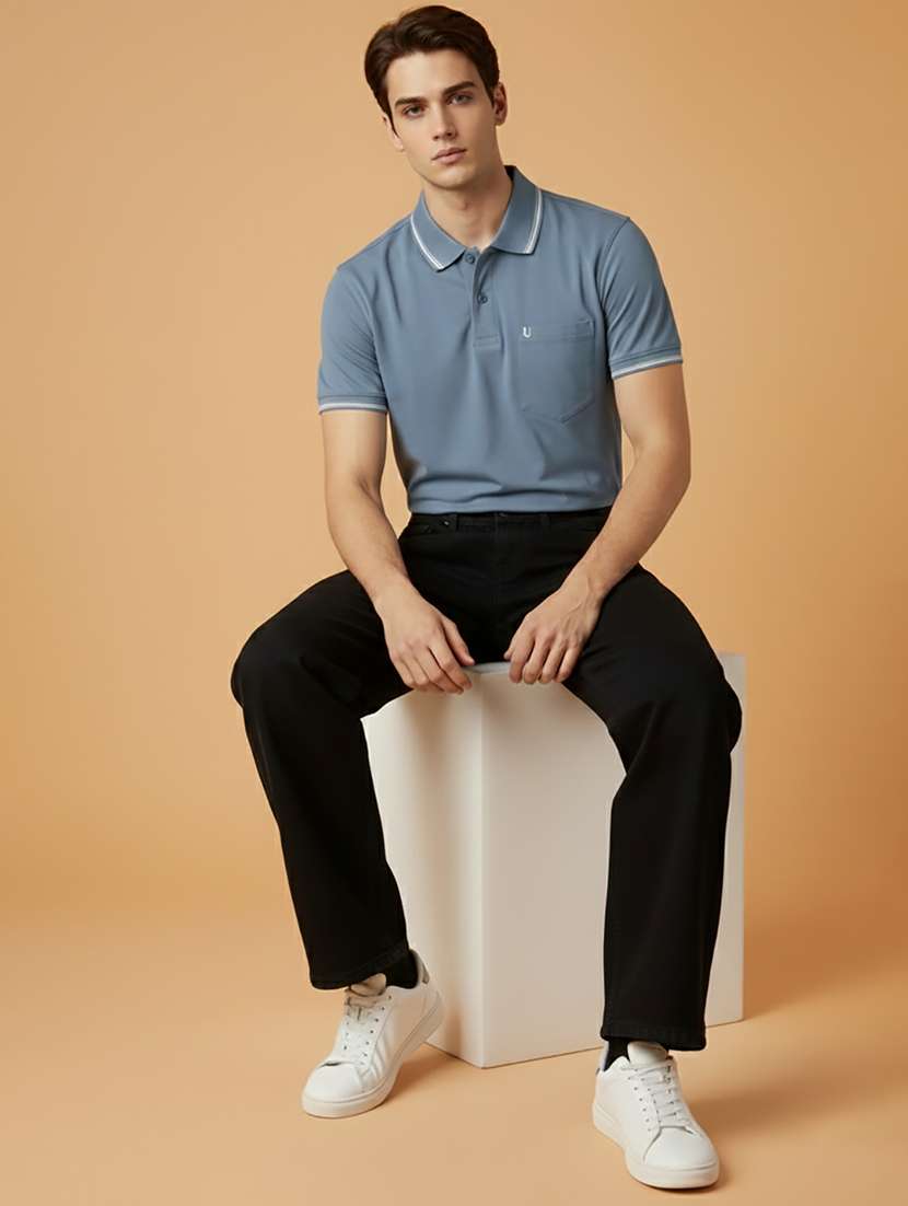 men solid short sleeve regular fit polo t-shirt - 22306547 -  Standard Image - 4