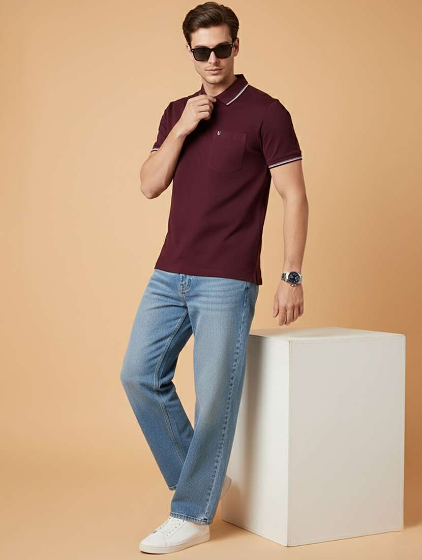 men solid short sleeve regular fit polo t-shirt - 22306548 -  Standard Image - 4
