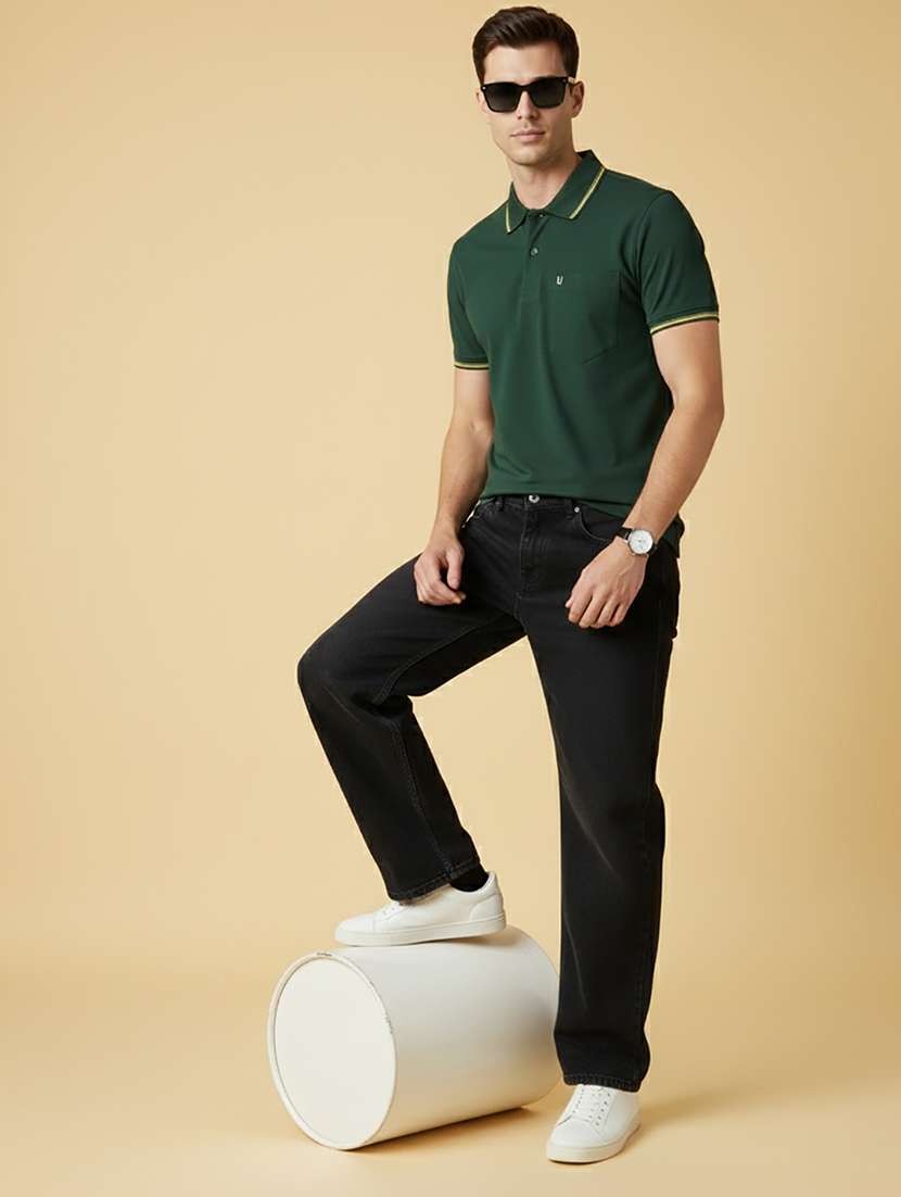 men solid short sleeve regular fit polo t-shirt - 22306550 -  Standard Image - 4