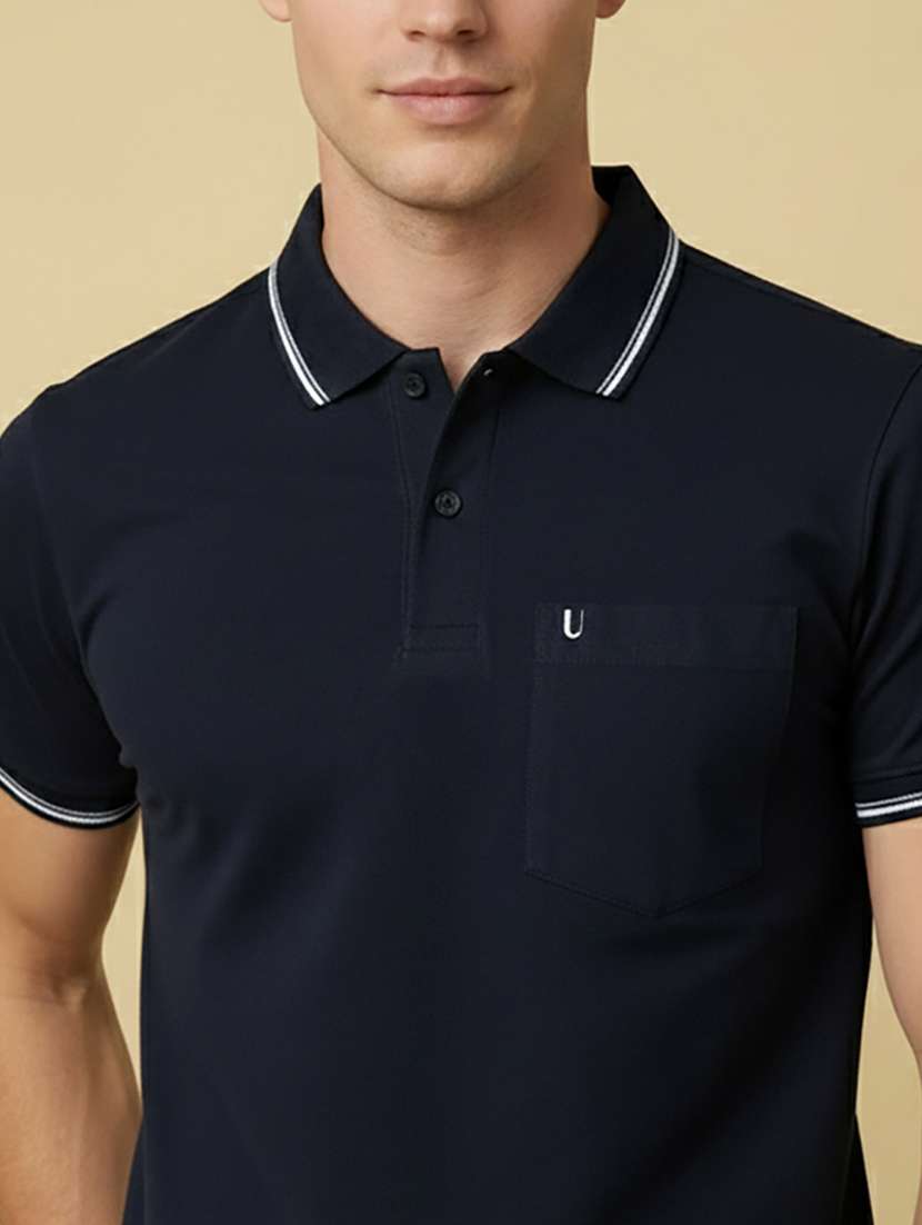 men solid short sleeve regular fit polo t-shirt - 22306554 -  Standard Image - 4