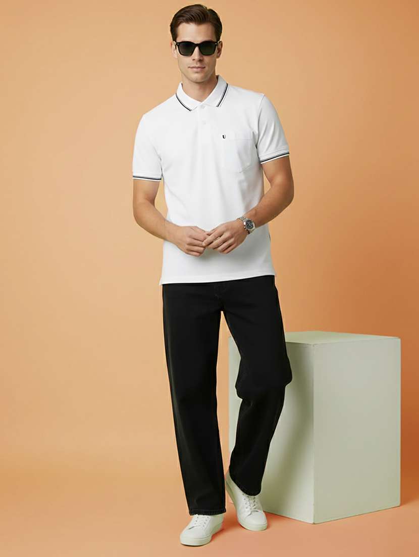 men solid short sleeve regular fit polo t-shirt - 22306555 -  Standard Image - 4