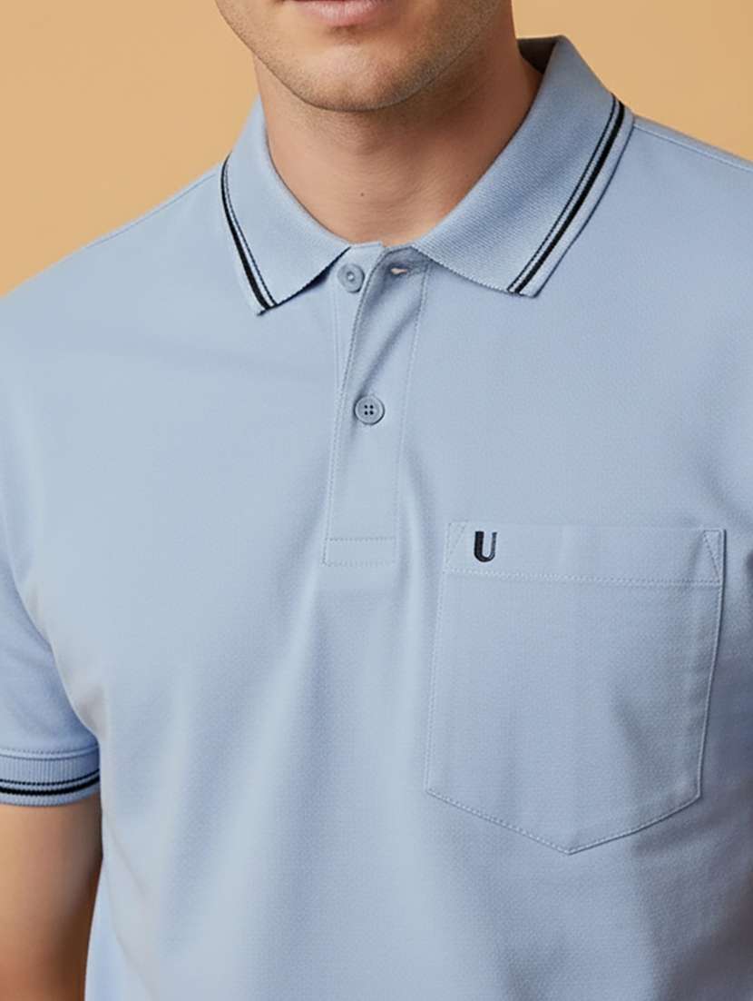 men solid short sleeve regular fit polo t-shirt - 22306561 -  Standard Image - 4