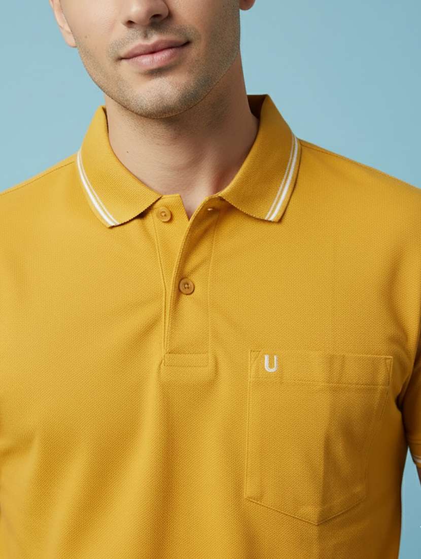 men solid short sleeve regular fit polo t-shirt - 22306597 -  Standard Image - 4