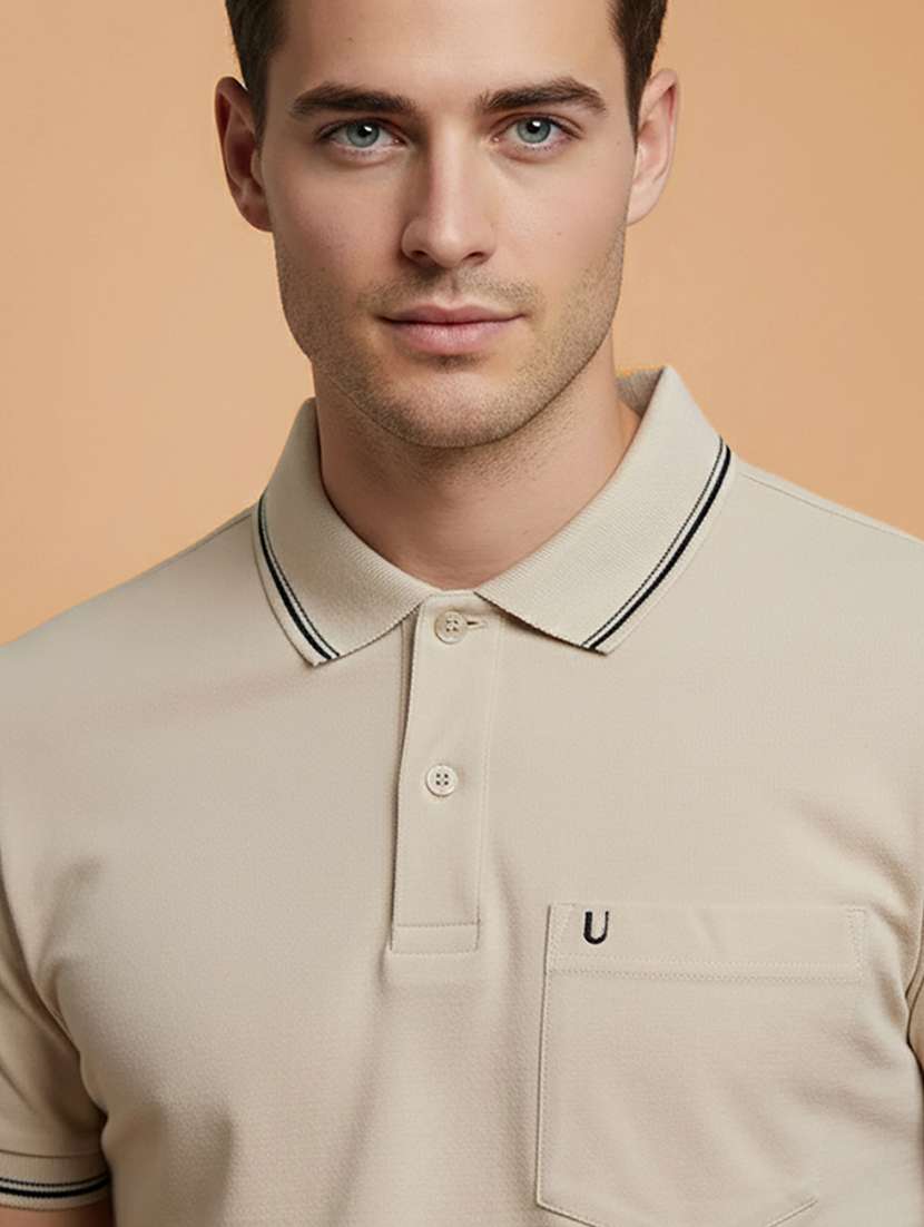 men solid short sleeve regular fit polo t-shirt - 22306606 -  Standard Image - 4