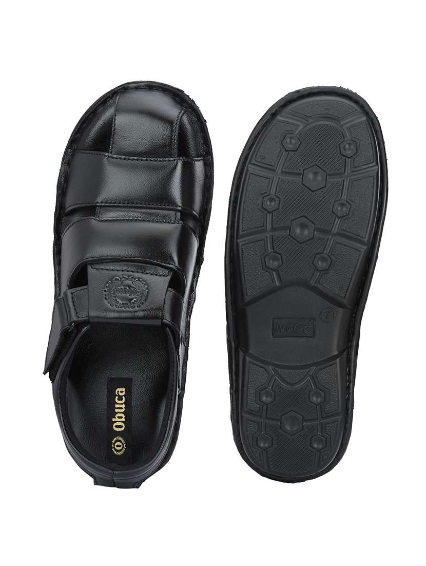 men solid back strap sandal - 22306671 -  Standard Image - 4