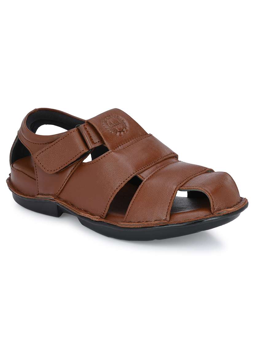 men solid back strap sandal - 22306672 -  Standard Image - 1