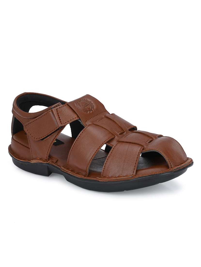 men solid back strap sandal - 22306675 -  Standard Image - 1