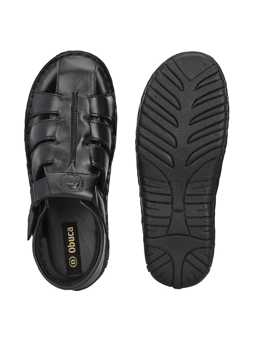 men solid back strap sandal - 22306680 -  Standard Image - 4