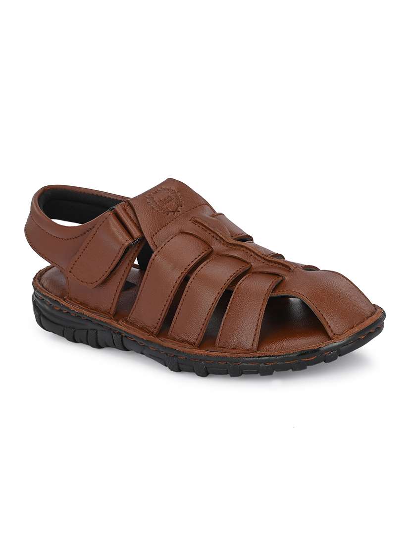 men solid back strap sandal - 22306681 -  Standard Image - 1