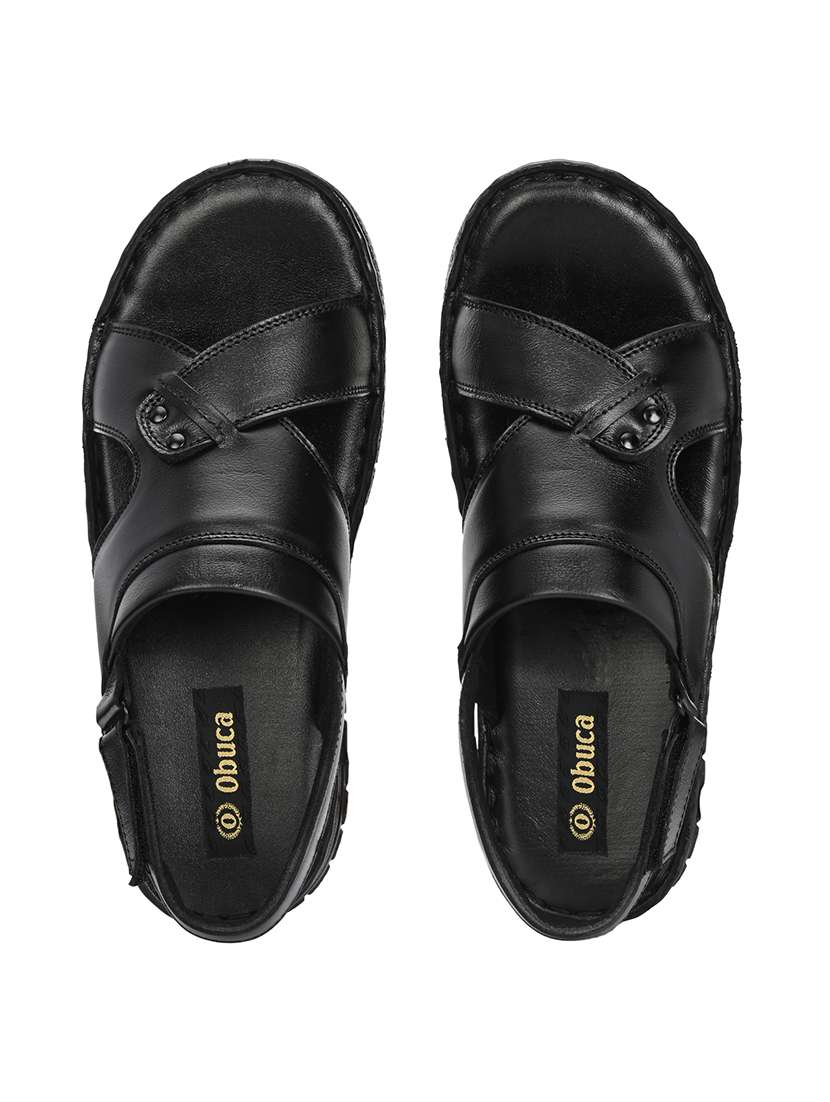 men solid back strap sandal - 22306683 -  Standard Image - 4