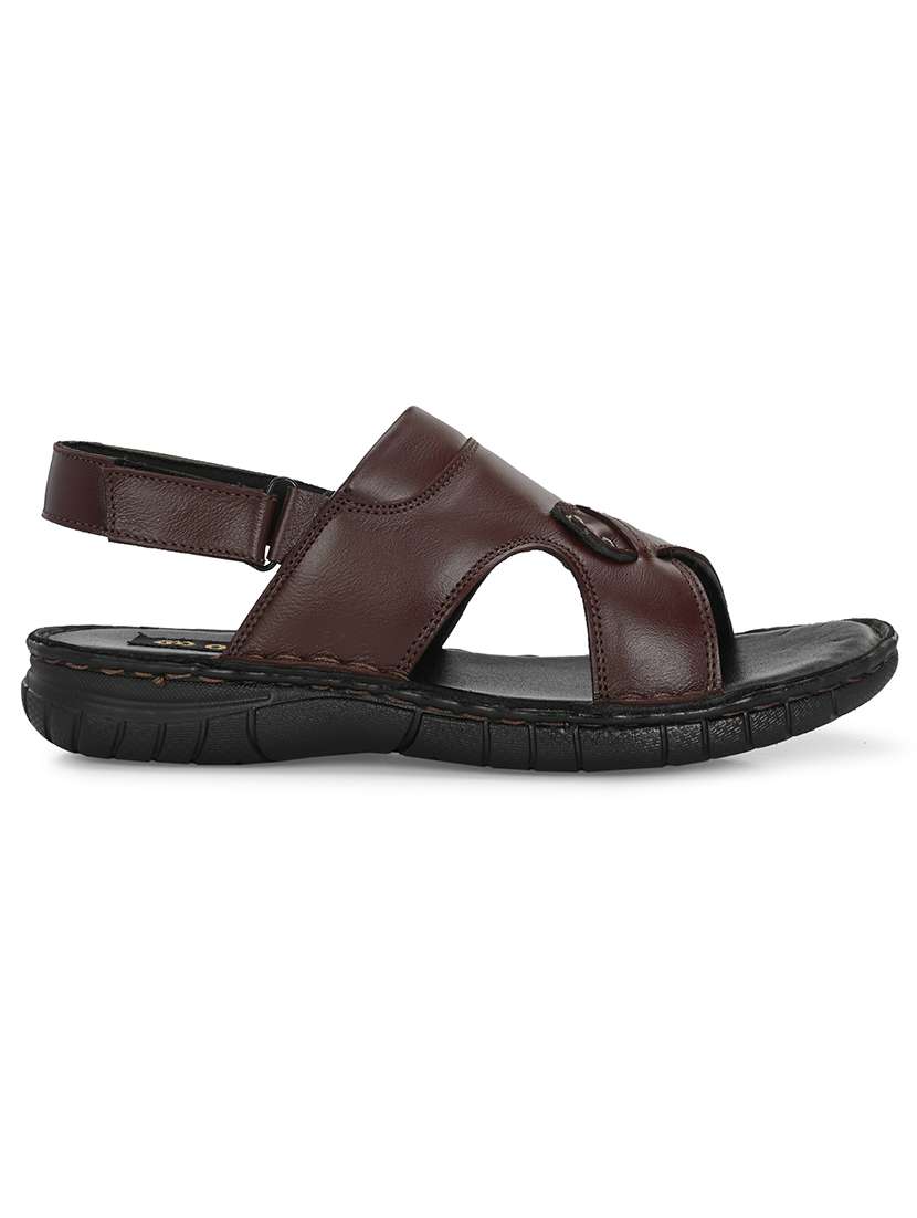 men solid back strap sandal - 22306684 -  Standard Image - 1