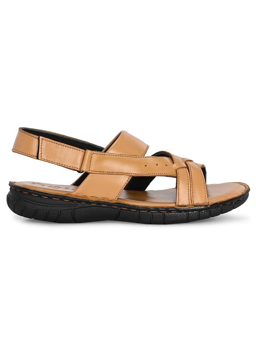 men solid back strap sandal - 22306686 -  Standard Image - 1