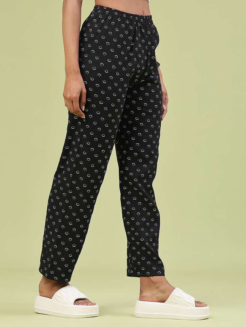 Women Printed Mid Rise Loungewear Pajama - 22307044 -  Standard Image - 1