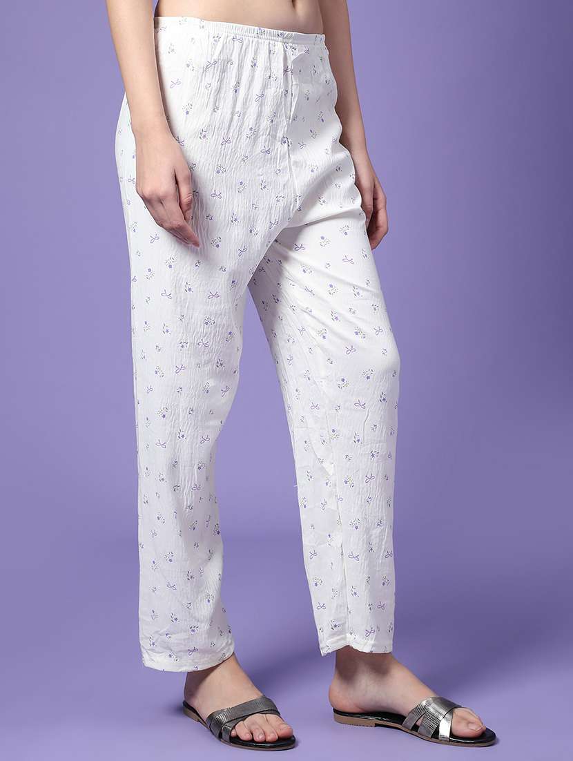 Women Printed Mid Rise Loungewear Pajama - 22307046 -  Standard Image - 1
