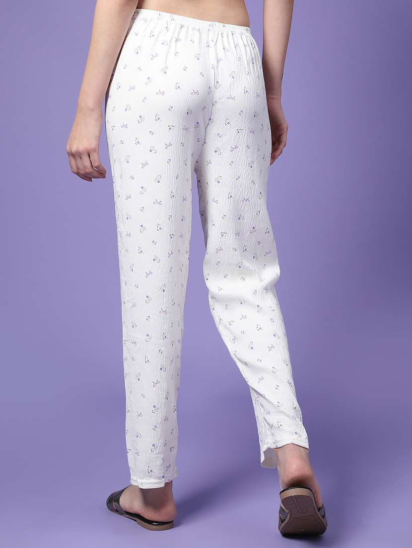 Women Printed Mid Rise Loungewear Pajama - 22307046 -  Standard Image - 4