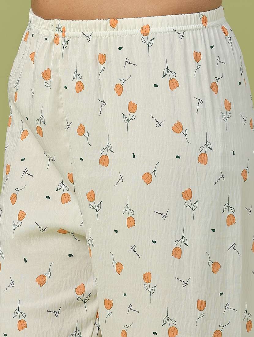 women printed mid rise pajama - 22307053 -  Standard Image - 1