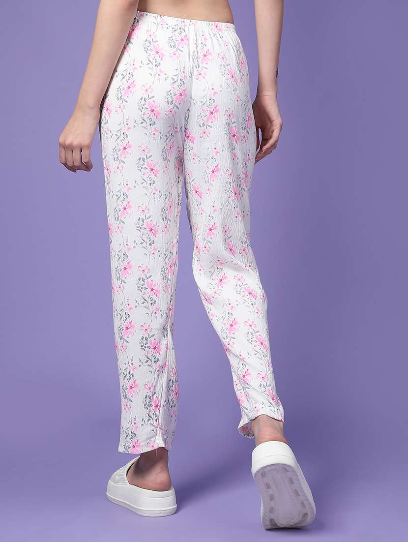 Women Printed Mid Rise Loungewear Pajama - 22307054 -  Standard Image - 4
