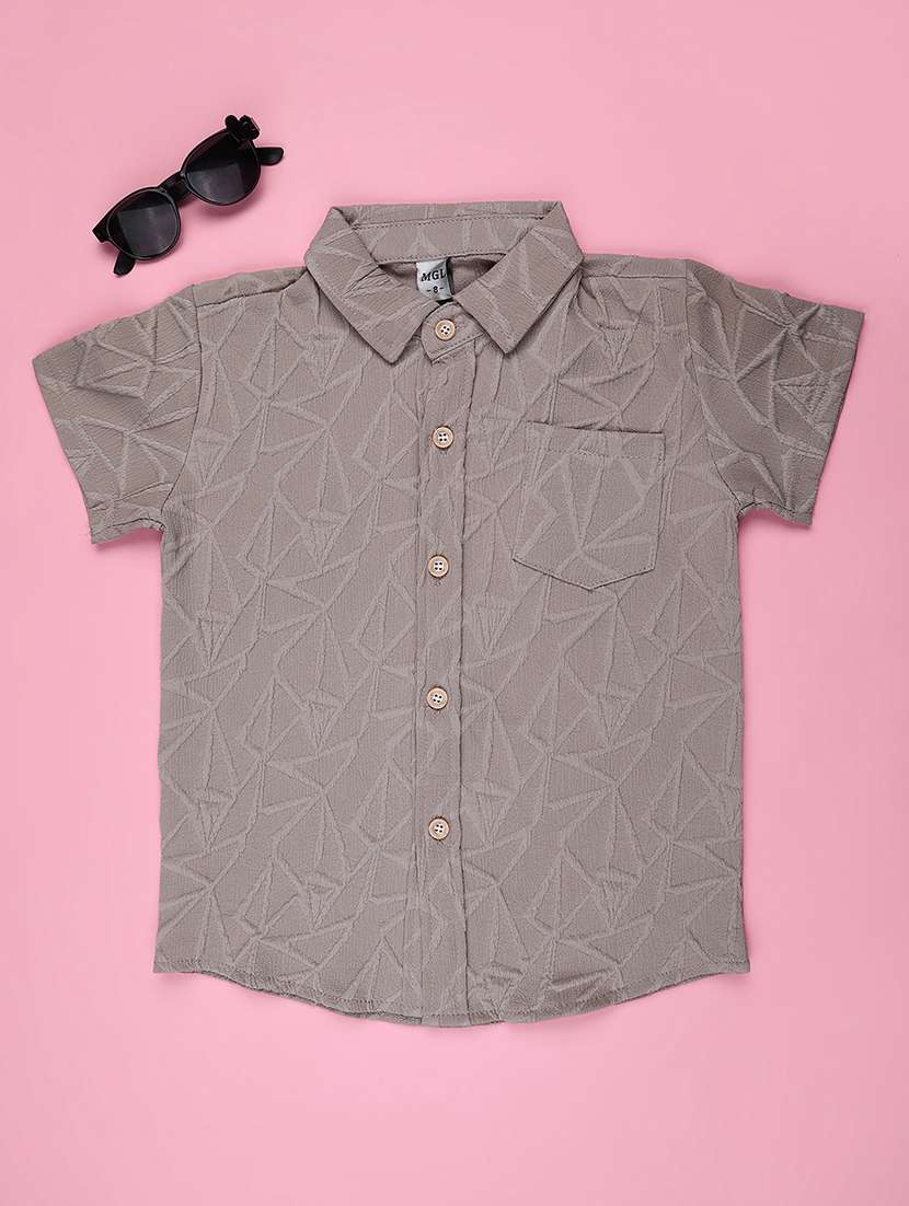 boys collared short sleeve shirt