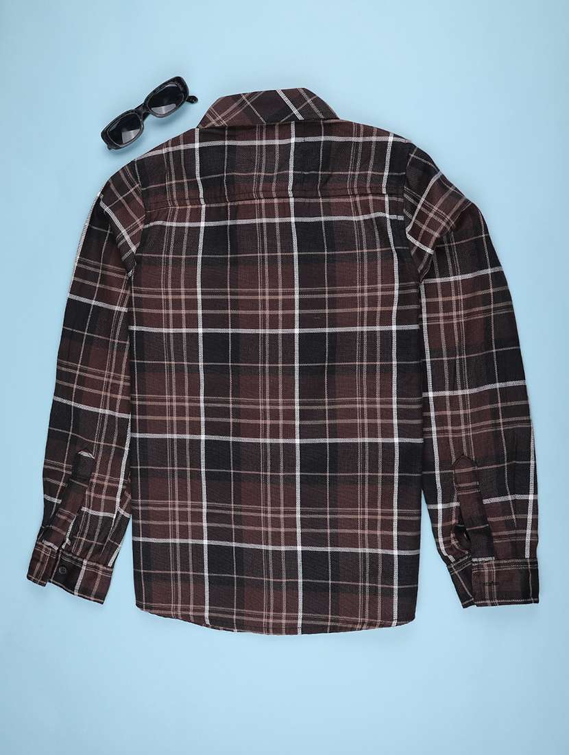 boys checkered long sleeve shirt - 22307107 -  Standard Image - 1