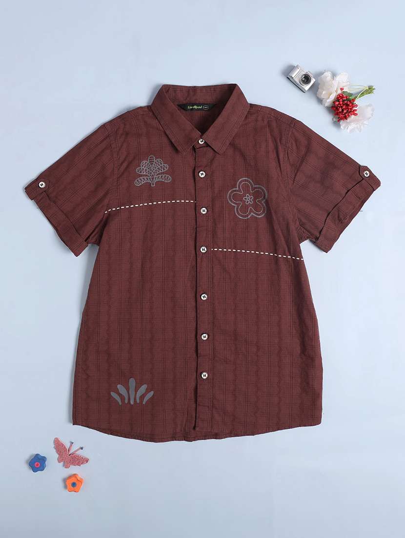 boys printed short sleeve collared shirt - 22307111 -  Standard Image - 1