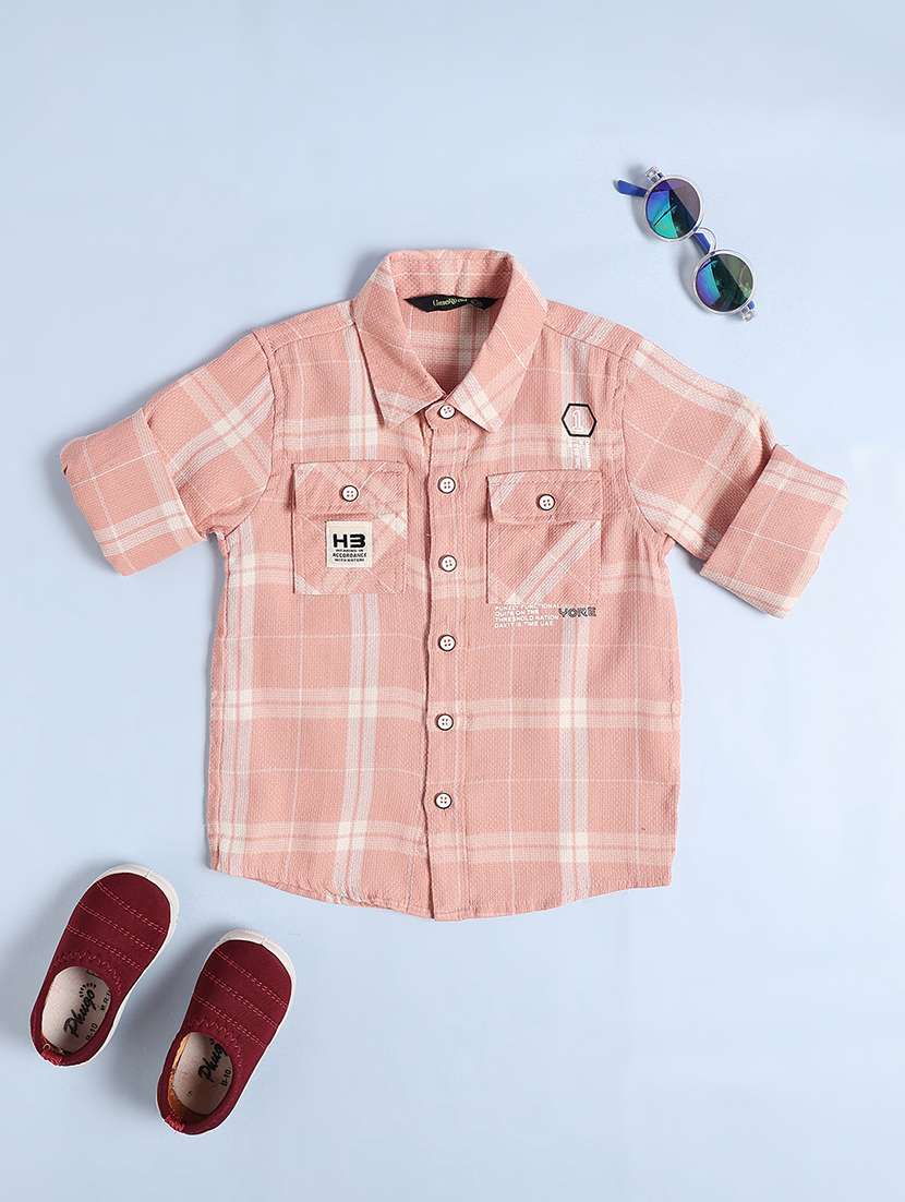 boys printed long sleeve collared shirt - 22307153 -  Standard Image - 1