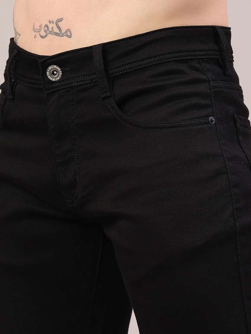 men plain mid rise full length jeans - 22307246 -  Standard Image - 1