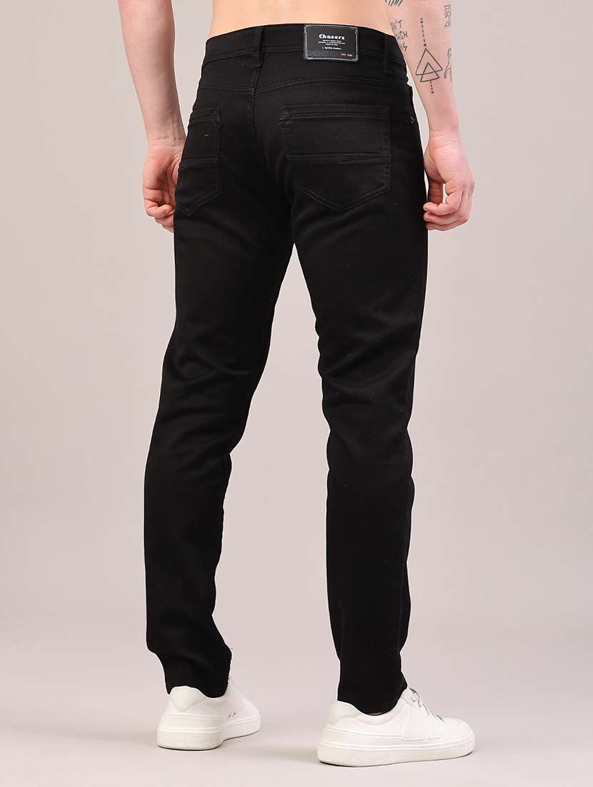 men plain mid rise full length jeans - 22307246 -  Standard Image - 4
