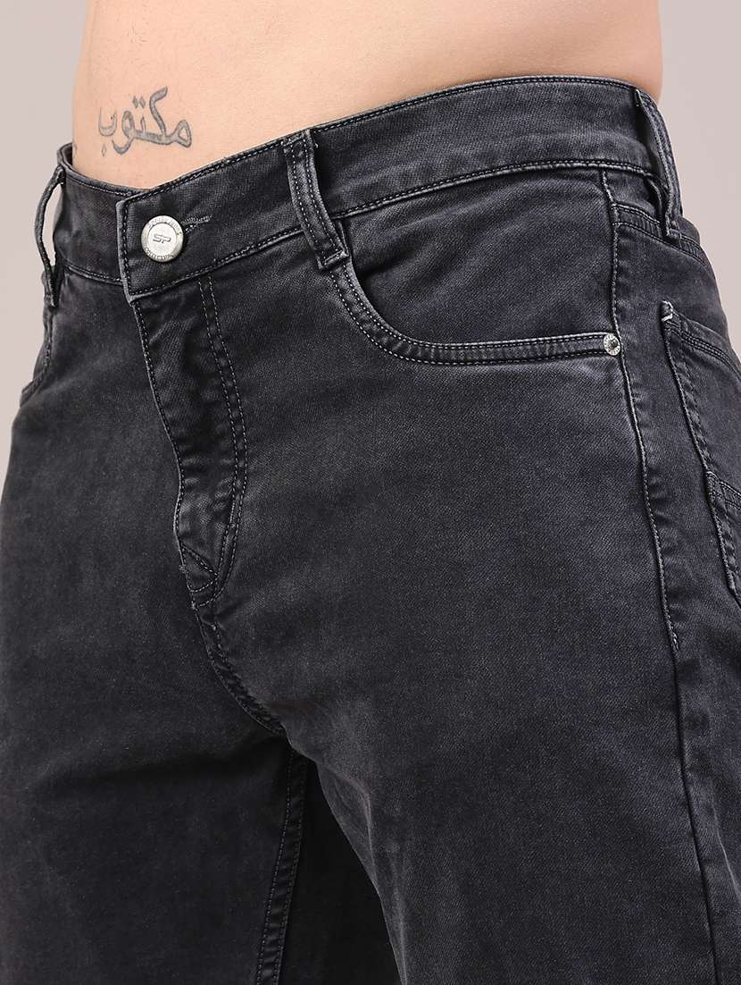 men plain mid rise full length jeans - 22307247 -  Standard Image - 1