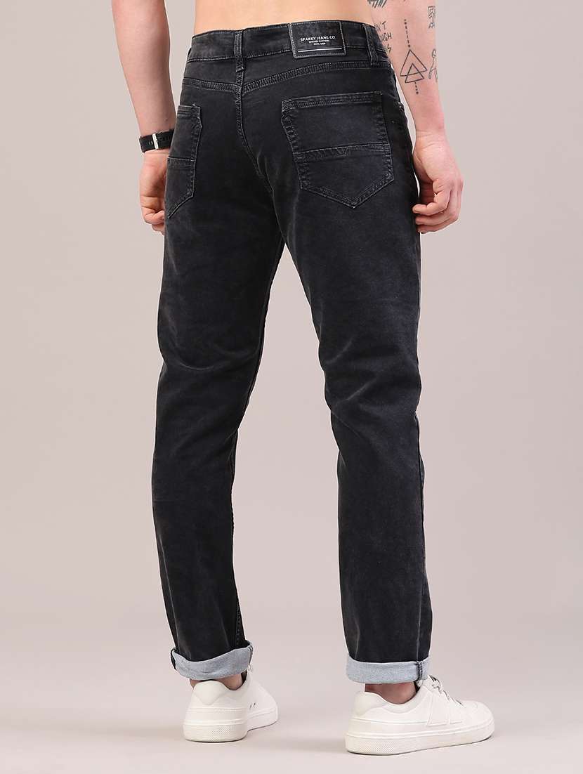 men plain mid rise full length jeans - 22307247 -  Standard Image - 4