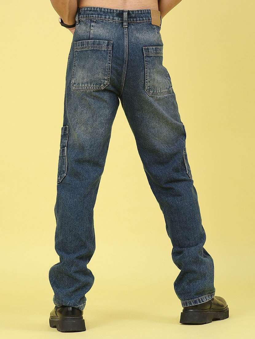 men washed mid rise regular fit cargo - 22307288 -  Standard Image - 4